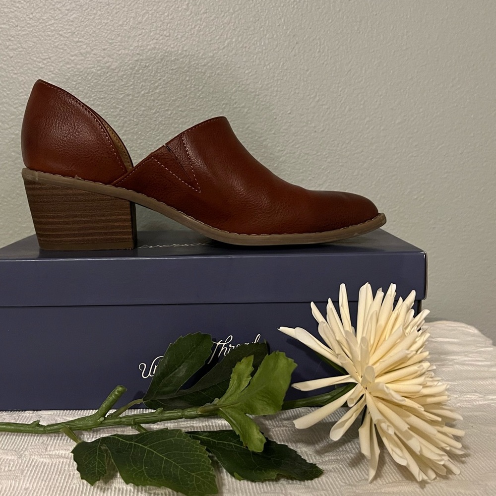 Universal Thread Goods Co. Chestnut colored booties (similar to Madewell)